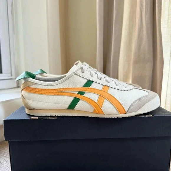 New Onitsuka Tiger Mexico 66 ASICS in Cream Citrus Yellow Green Womens 8.5 - Picture 10 of 10